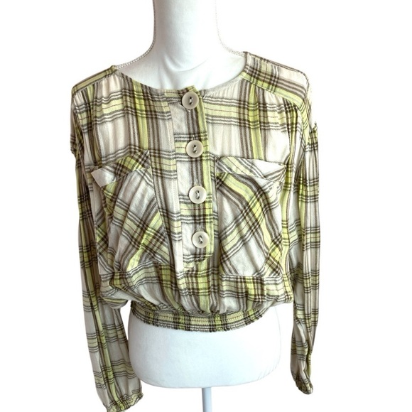 Free people Its the Good Life Plaid Top - Picture 3 of 10